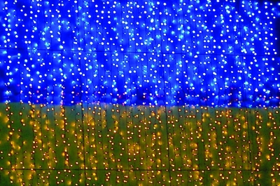 Гирлянда Curtain DELUX  1,5x1м (Штора) 288LED желто-синяя